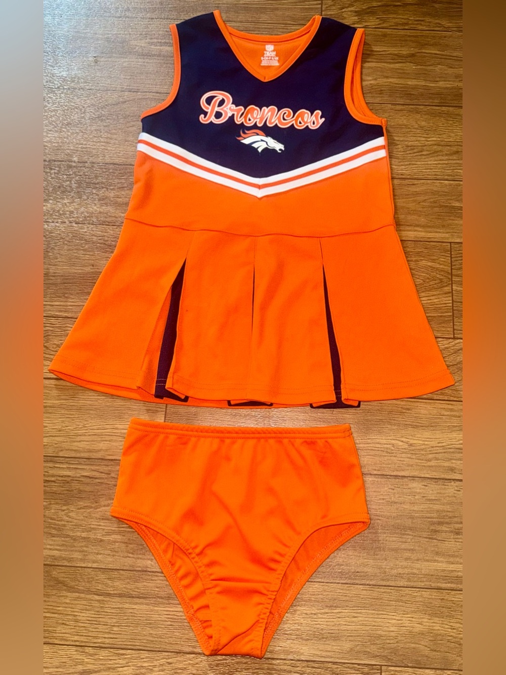 Denver Broncos Cheer Dress Cheerleader Girls 6/6x NFL Gameday + bloomers!